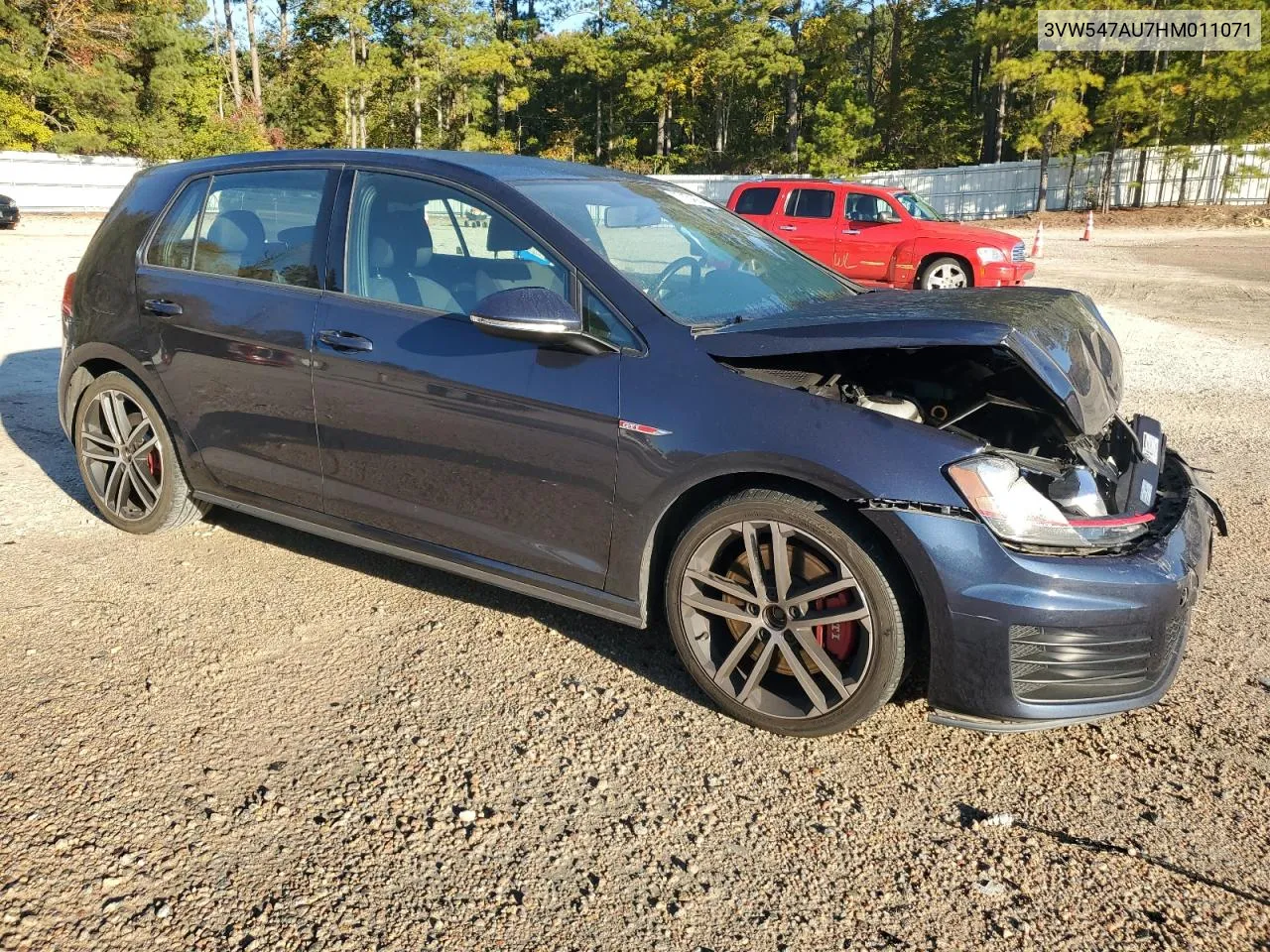 2017 Volkswagen Gti Sport VIN: 3VW547AU7HM011071 Lot: 77154664