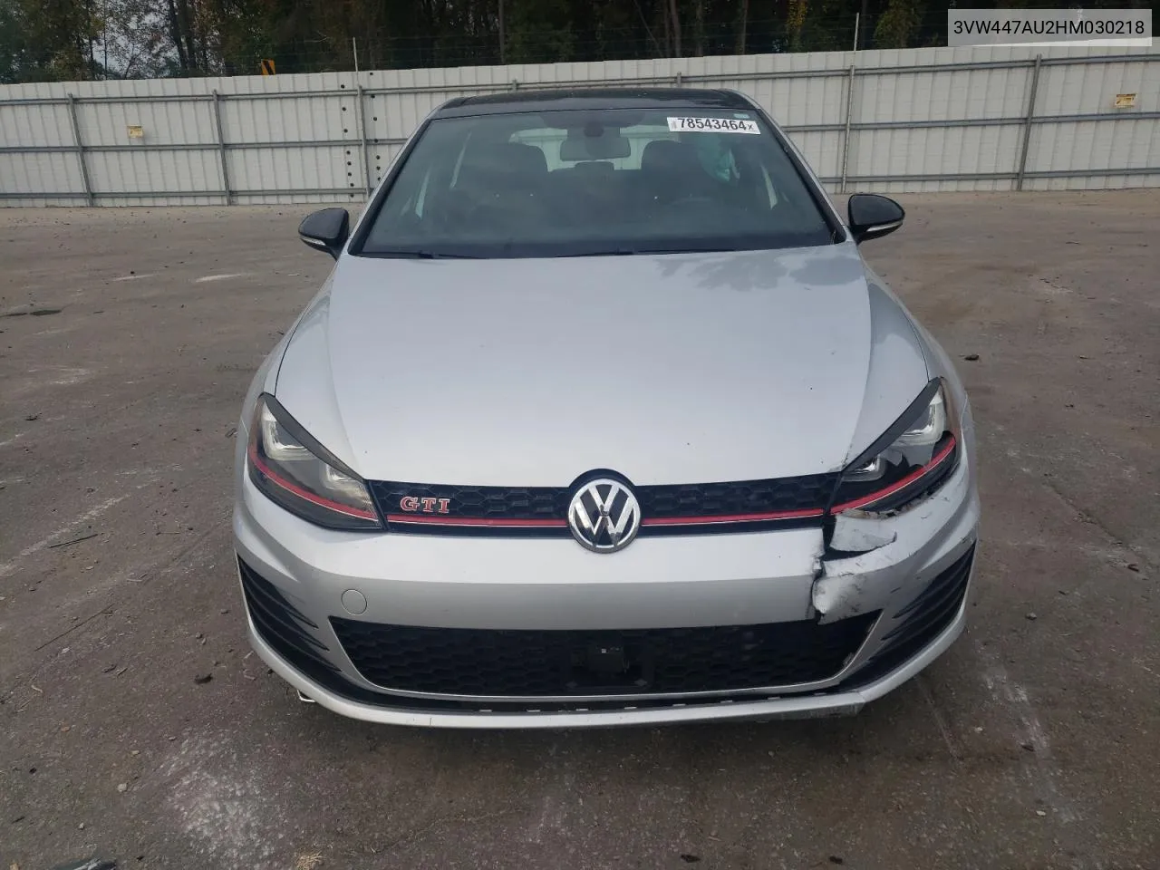 2017 Volkswagen Gti S/Se VIN: 3VW447AU2HM030218 Lot: 78543464