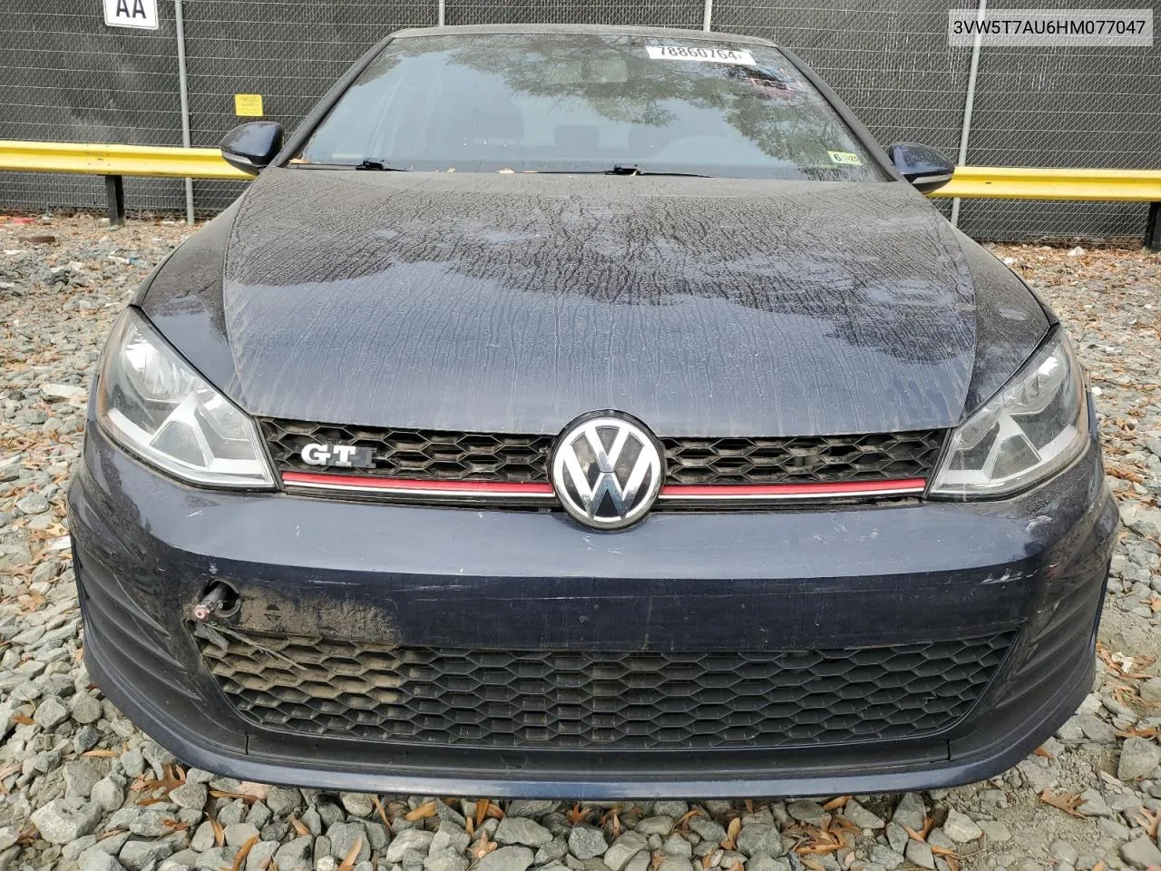 2017 Volkswagen Gti S VIN: 3VW5T7AU6HM077047 Lot: 78860764