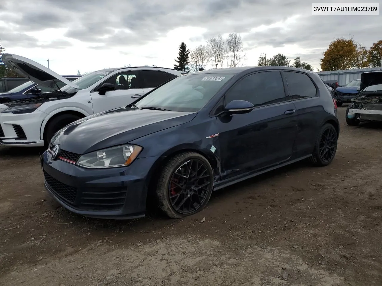 2017 Volkswagen Gti S VIN: 3VWTT7AU1HM023789 Lot: 79001124