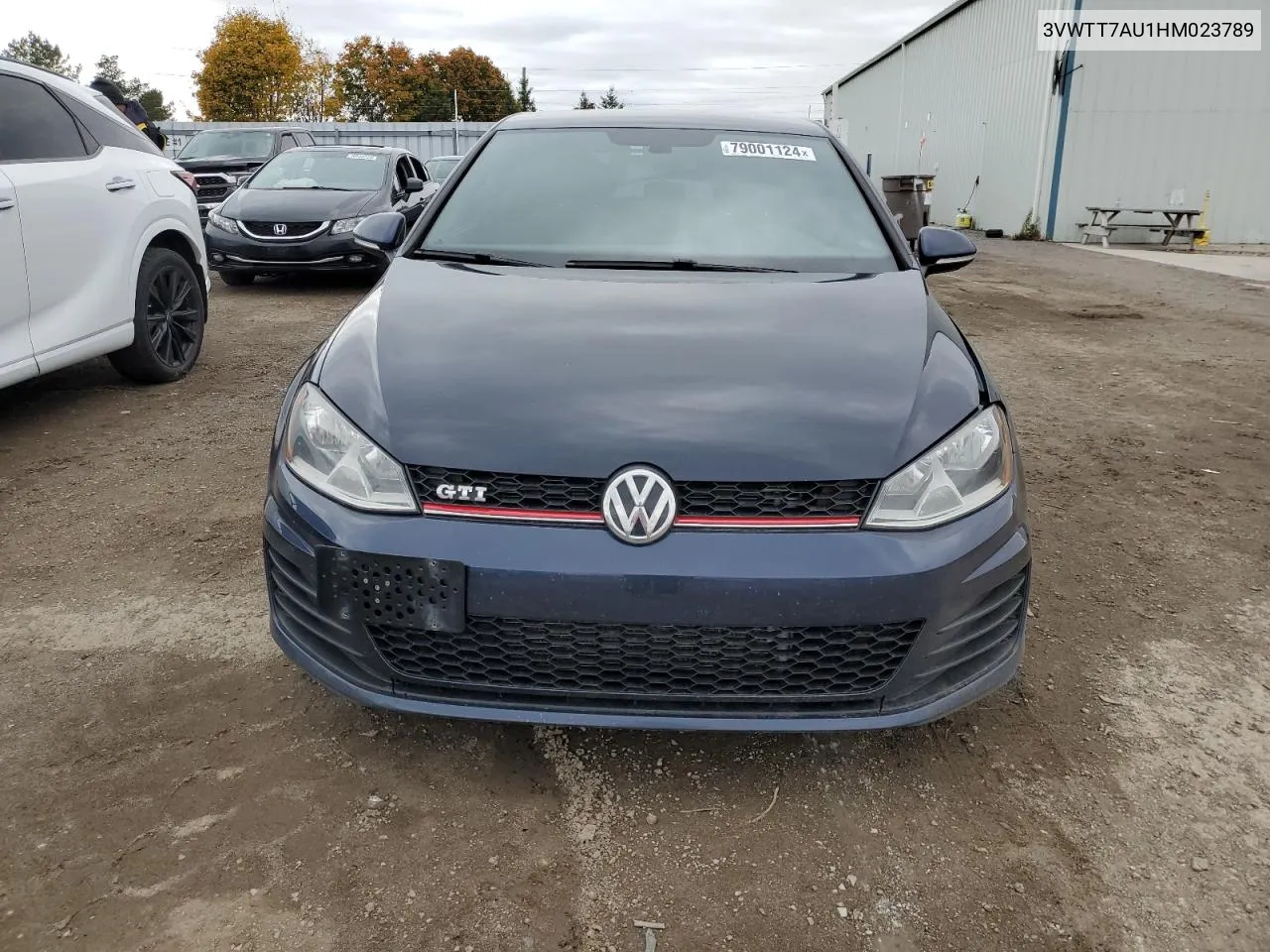 2017 Volkswagen Gti S VIN: 3VWTT7AU1HM023789 Lot: 79001124