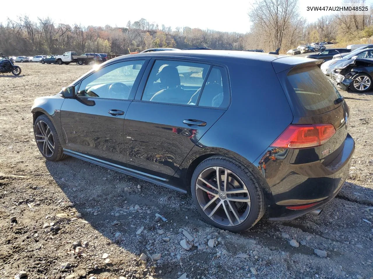 2017 Volkswagen Gti S/Se VIN: 3VW447AU2HM048525 Lot: 79747934