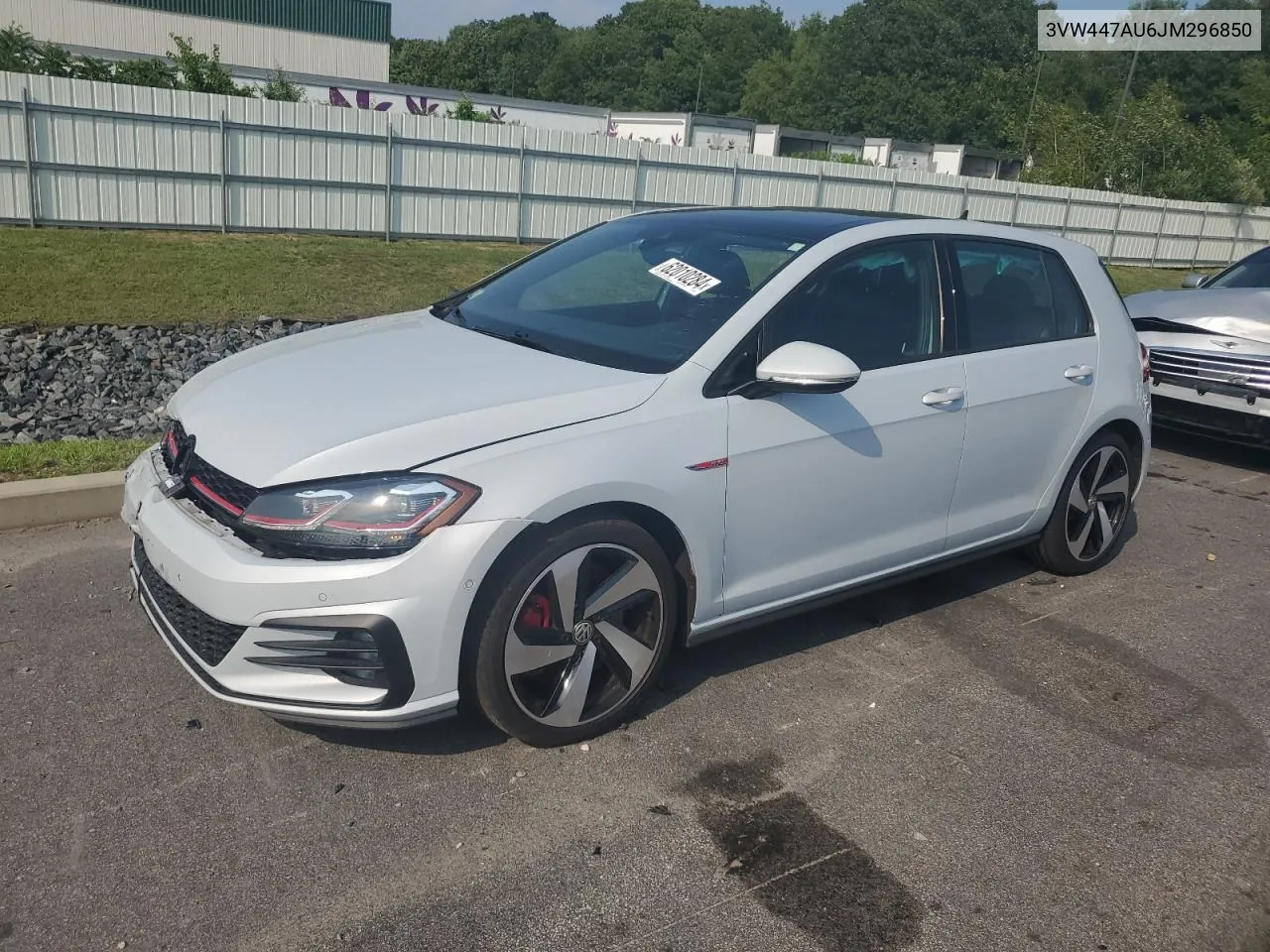 3VW447AU6JM296850 2018 Volkswagen Gti S/Se