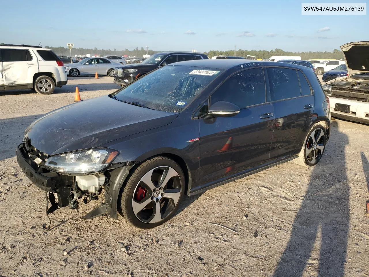 2018 Volkswagen Gti S VIN: 3VW547AU5JM276139 Lot: 72620064