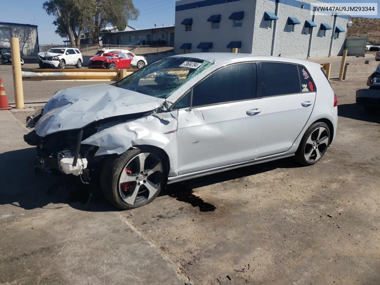 2018 Volkswagen Gti S/Se VIN: 3VW447AU9JM293344 Lot: 73604794