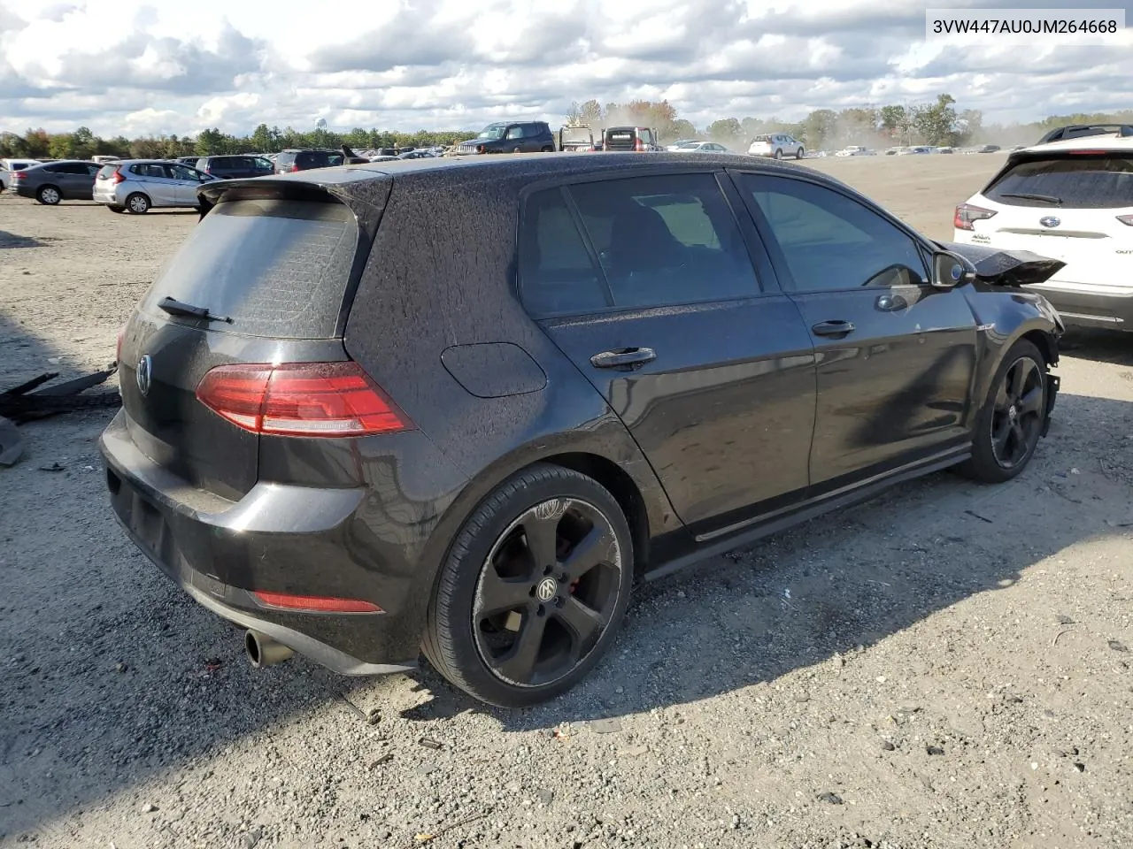 2018 Volkswagen Gti S/Se VIN: 3VW447AU0JM264668 Lot: 75939284