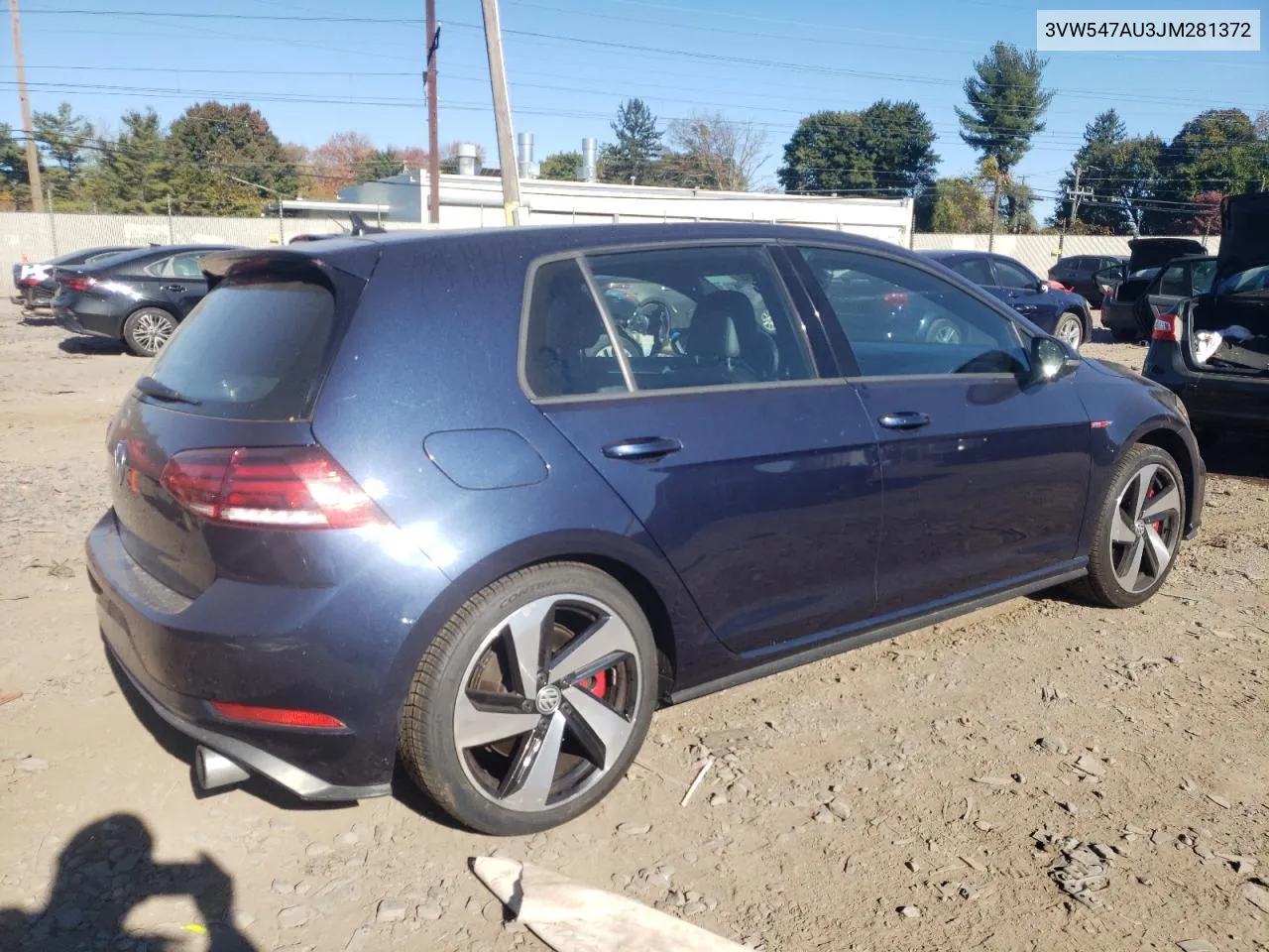 2018 Volkswagen Gti S VIN: 3VW547AU3JM281372 Lot: 76606084