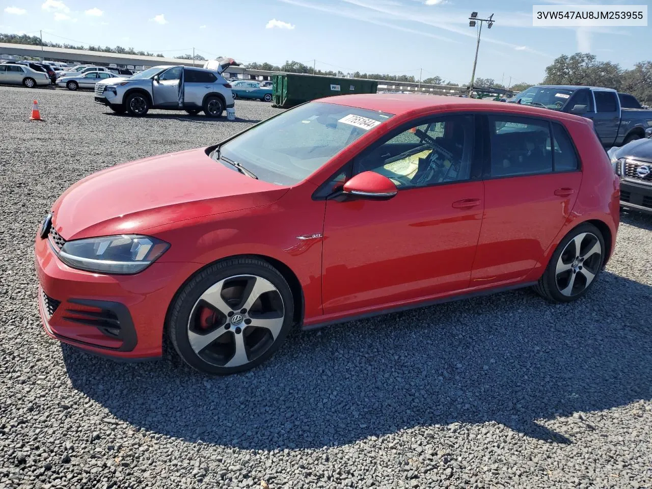 2018 Volkswagen Gti S VIN: 3VW547AU8JM253955 Lot: 77651644