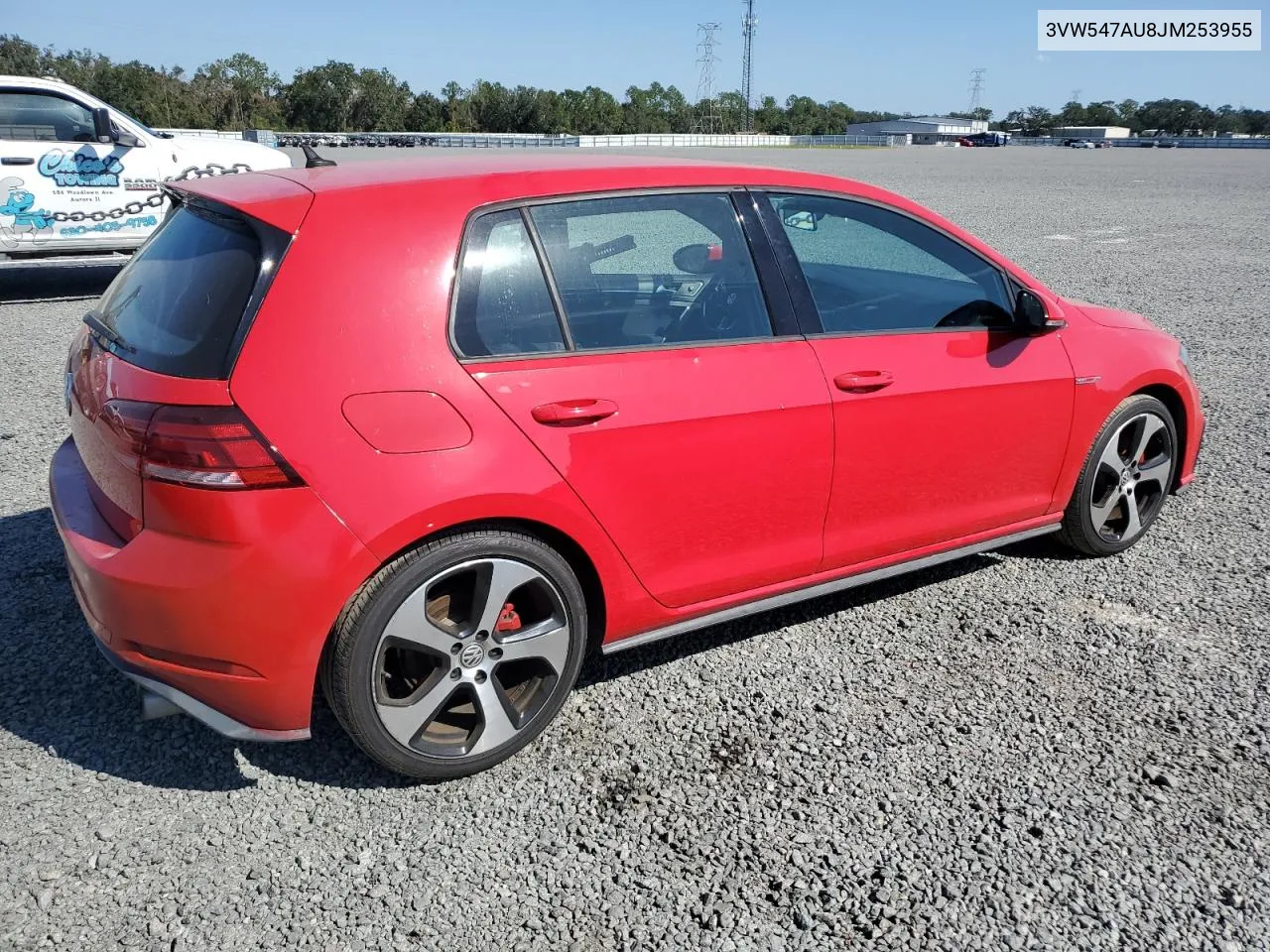 2018 Volkswagen Gti S VIN: 3VW547AU8JM253955 Lot: 77651644