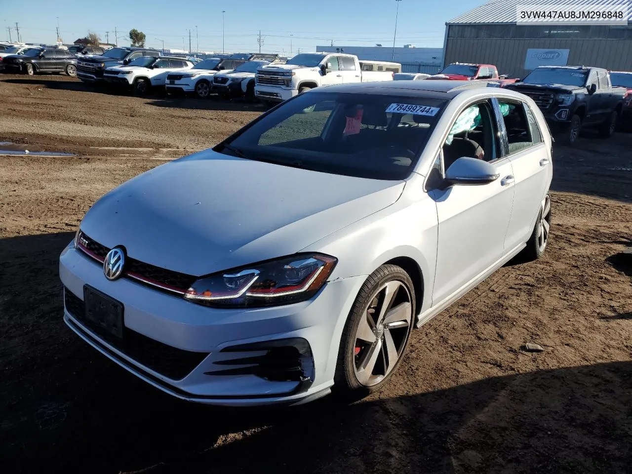 2018 Volkswagen Gti S/Se VIN: 3VW447AU8JM296848 Lot: 78499744