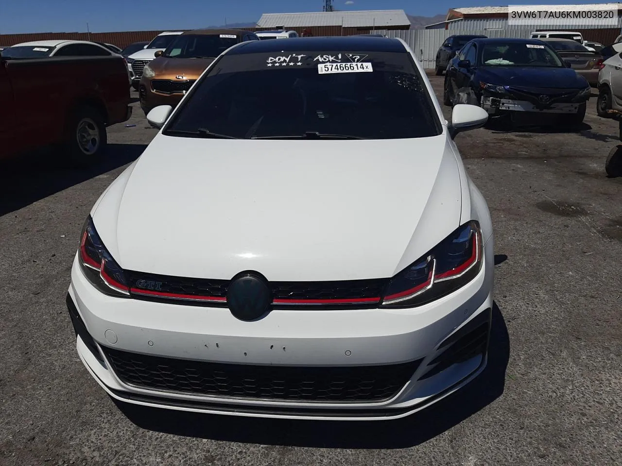 3VW6T7AU6KM003820 2019 Volkswagen Gti S