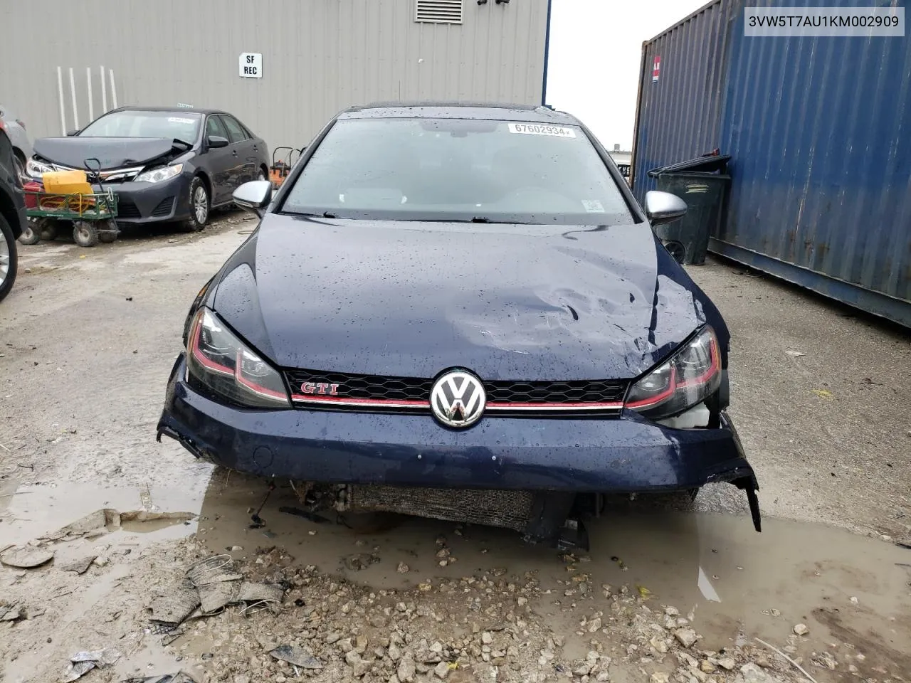 2019 Volkswagen Gti S VIN: 3VW5T7AU1KM002909 Lot: 67602934