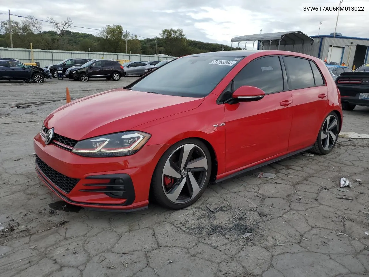 2019 Volkswagen Gti S VIN: 3VW6T7AU6KM013022 Lot: 71963944