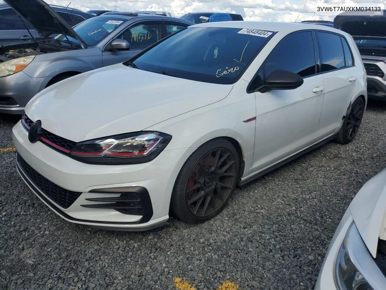 2019 Volkswagen Gti S VIN: 3VW6T7AUXKM034133 Lot: 74848404