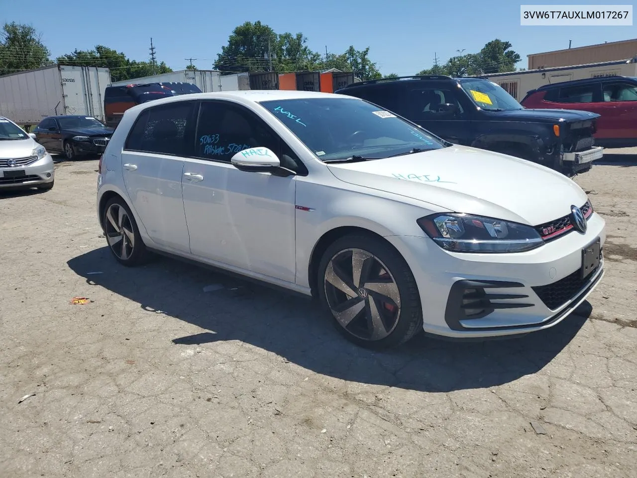 2020 Volkswagen Gti S VIN: 3VW6T7AUXLM017267 Lot: 58782074