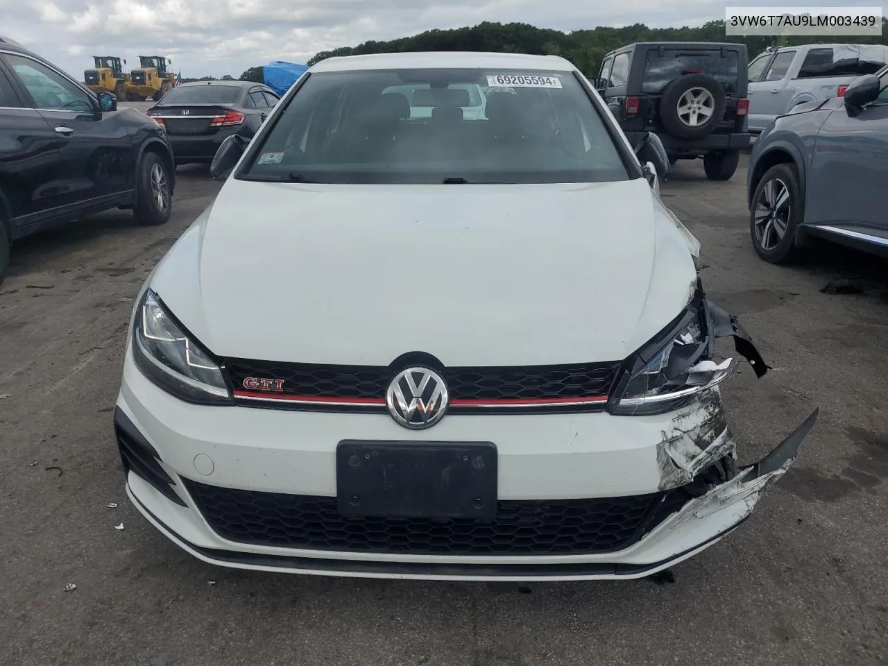 2020 Volkswagen Gti S VIN: 3VW6T7AU9LM003439 Lot: 69205594