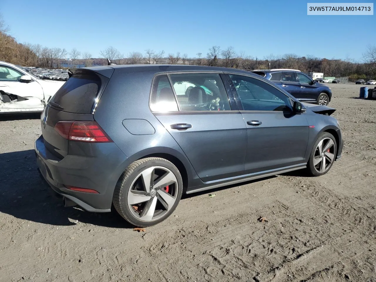 2020 Volkswagen Gti S VIN: 3VW5T7AU9LM014713 Lot: 79169794