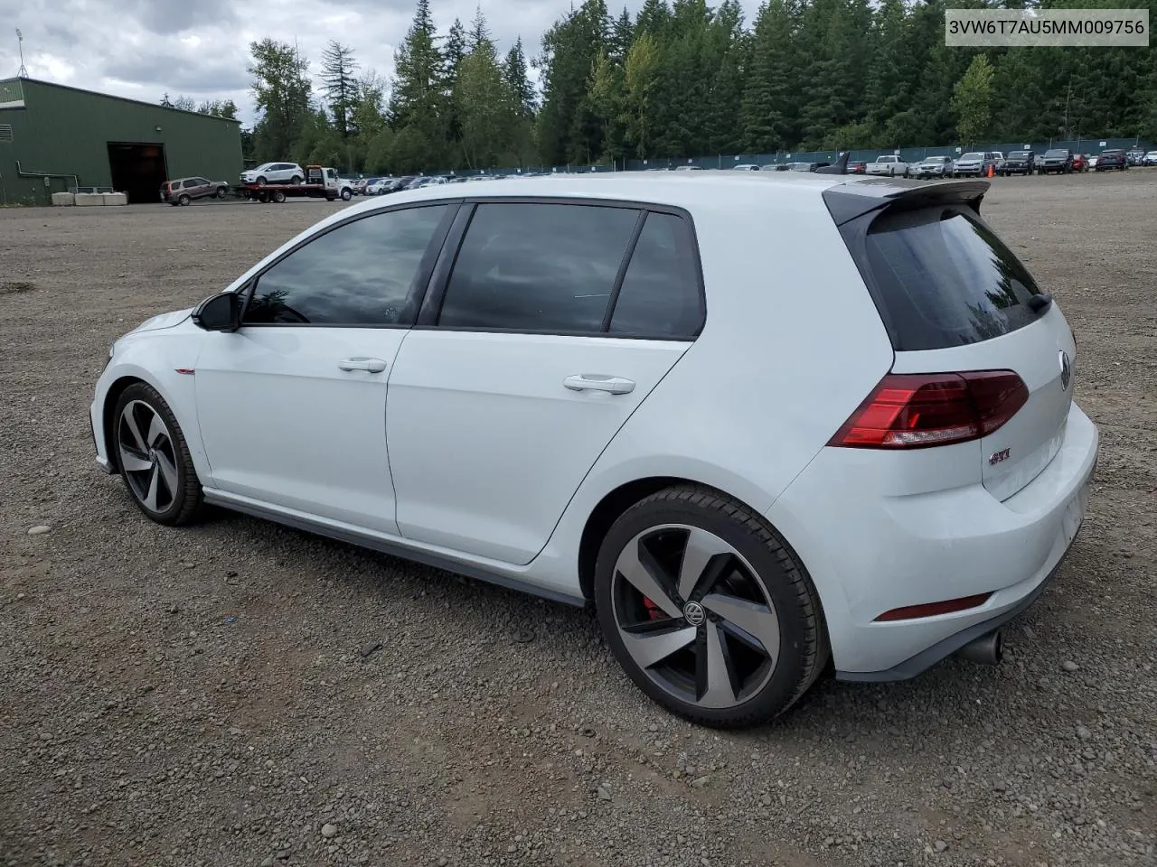 3VW6T7AU5MM009756 2021 Volkswagen Gti S