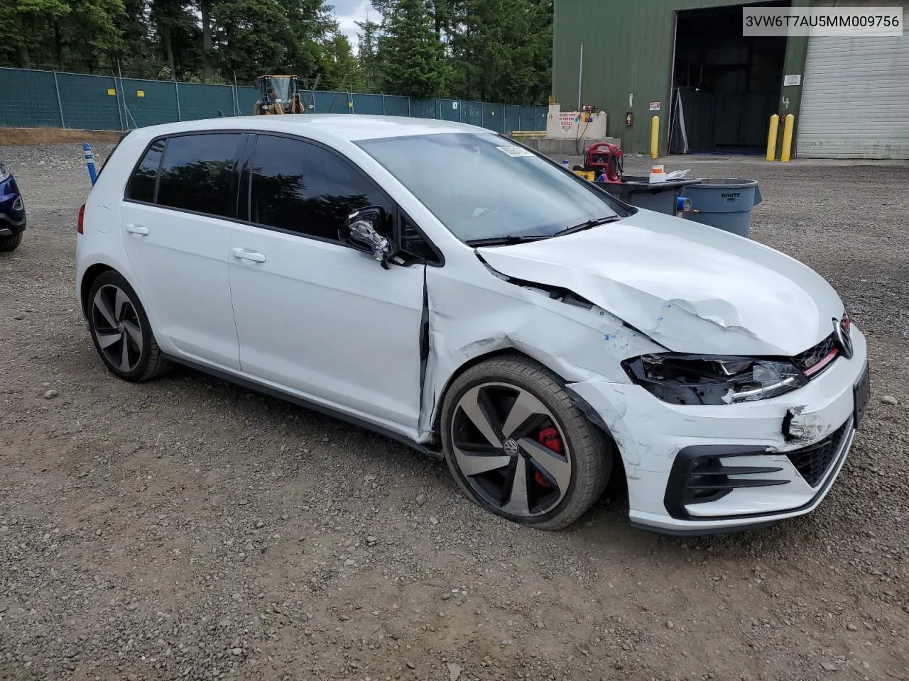 2021 Volkswagen Gti S VIN: 3VW6T7AU5MM009756 Lot: 60864704