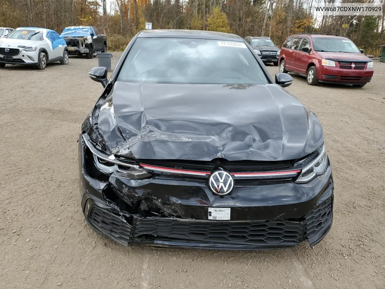 2022 Volkswagen Gti Autobahn VIN: WVW687CDXNW170929 Lot: 77160634