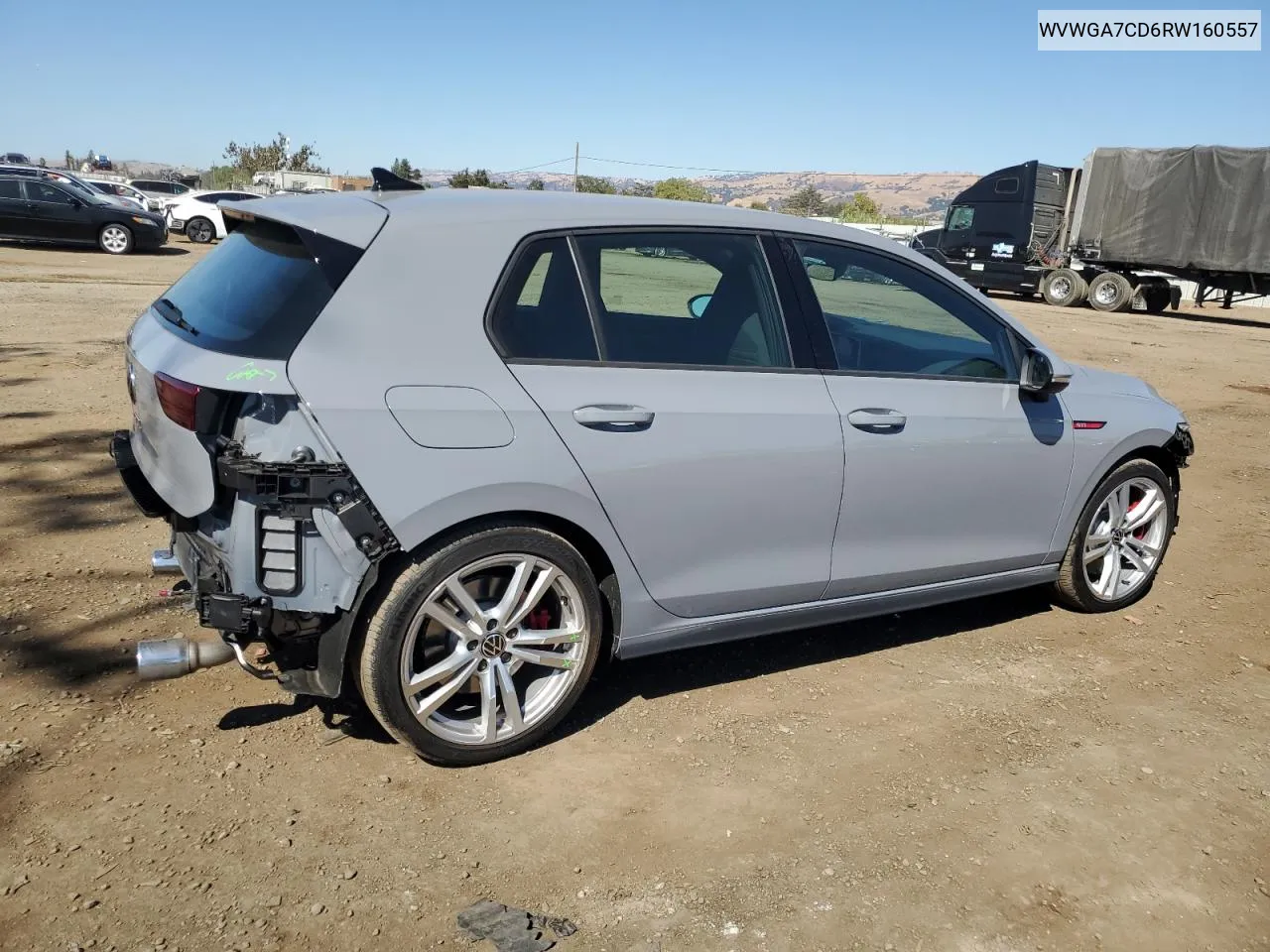 2024 Volkswagen Gti S VIN: WVWGA7CD6RW160557 Lot: 74623794