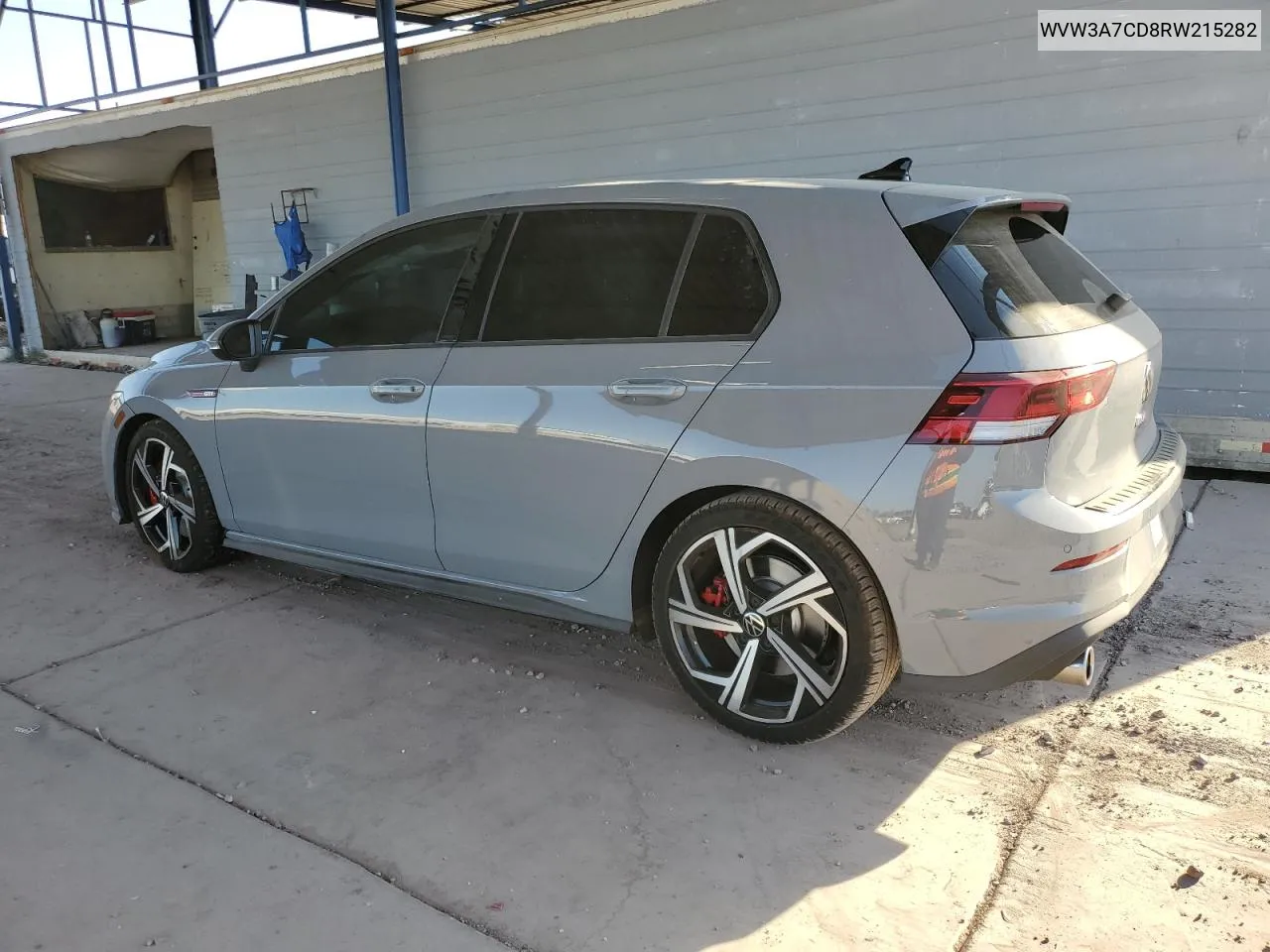 2024 Volkswagen Gti Se VIN: WVW3A7CD8RW215282 Lot: 75774854