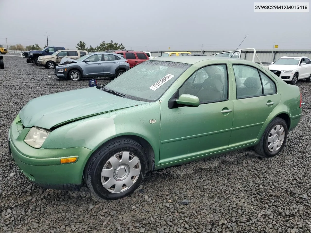 1999 Volkswagen Jetta Gls VIN: 3VWSC29M1XM015418 Lot: 75756904