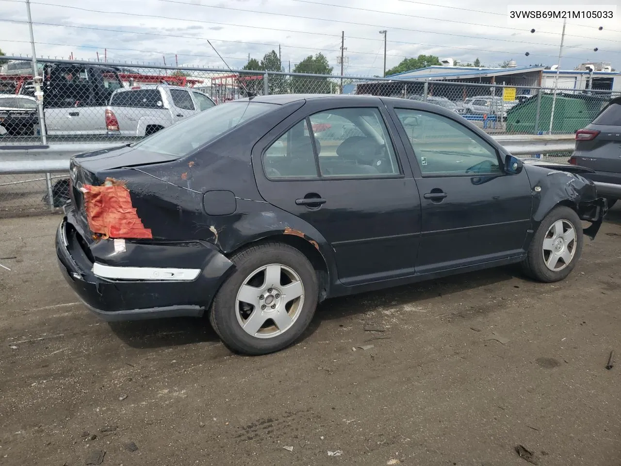 2001 Volkswagen Jetta Gls VIN: 3VWSB69M21M105033 Lot: 68835934