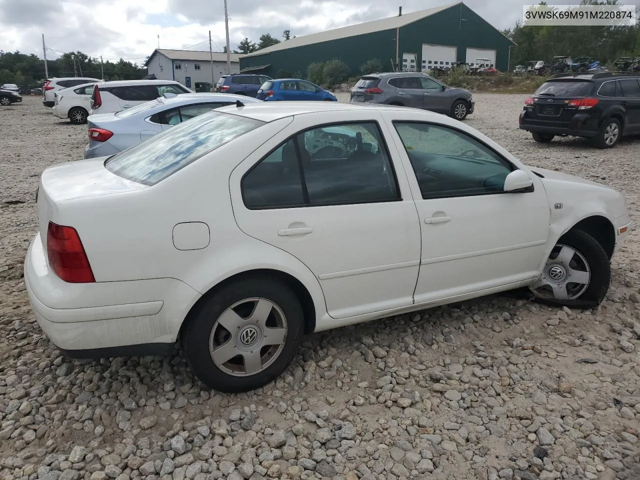 2001 Volkswagen Jetta Gls VIN: 3VWSK69M91M220874 Lot: 70254354