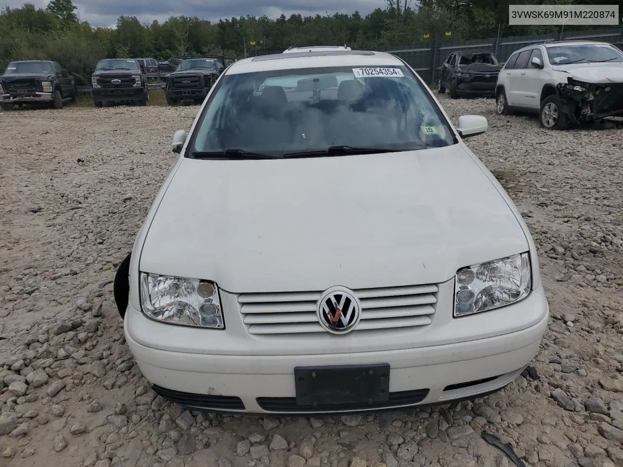 2001 Volkswagen Jetta Gls VIN: 3VWSK69M91M220874 Lot: 70254354