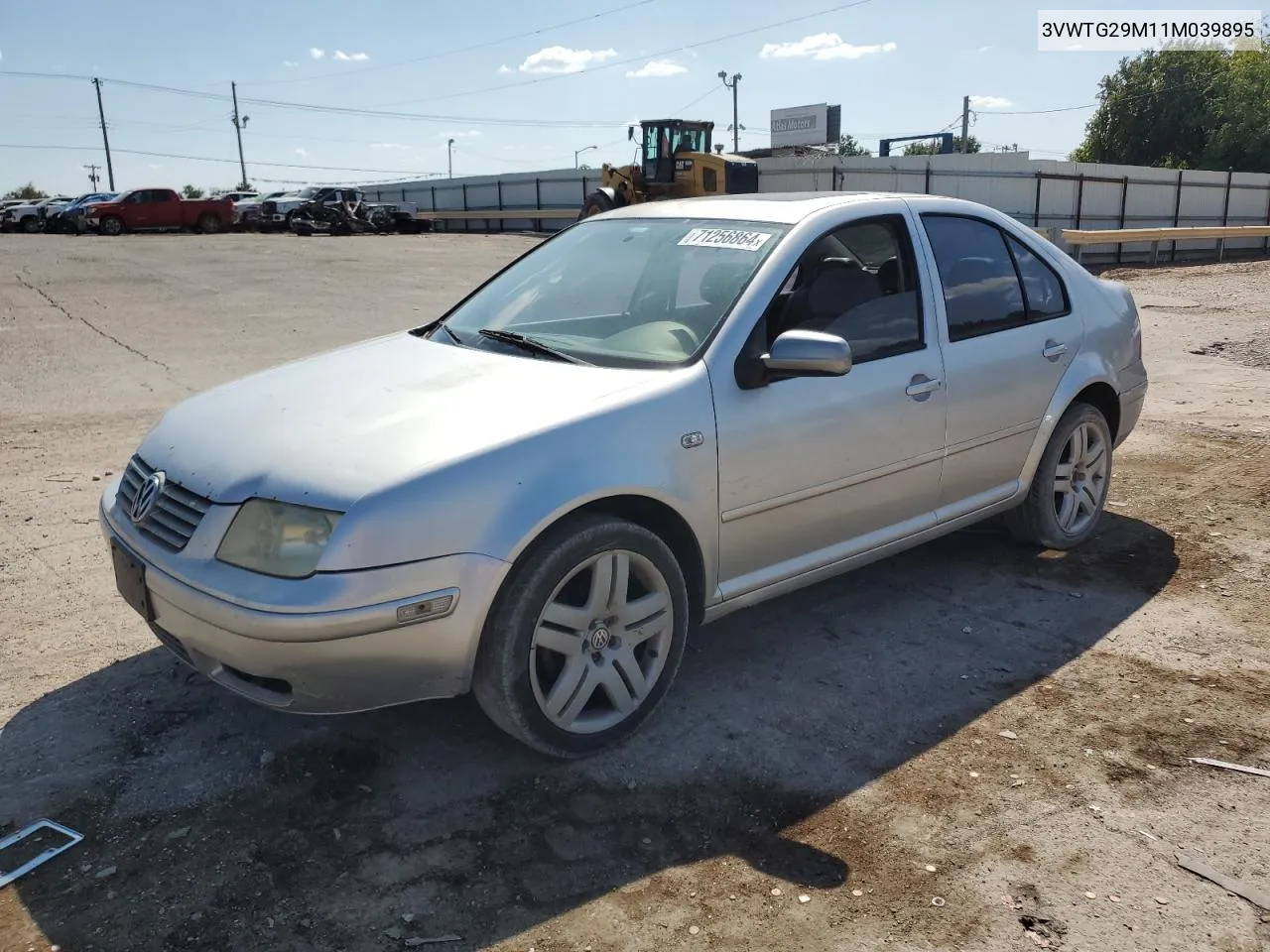 2001 Volkswagen Jetta Glx VIN: 3VWTG29M11M039895 Lot: 71256864