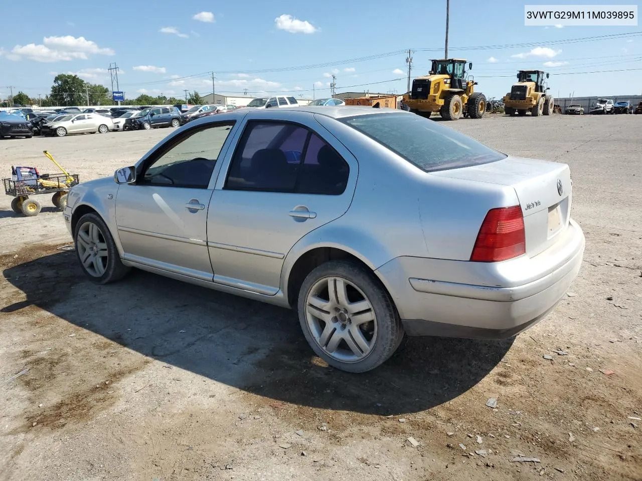 2001 Volkswagen Jetta Glx VIN: 3VWTG29M11M039895 Lot: 71256864