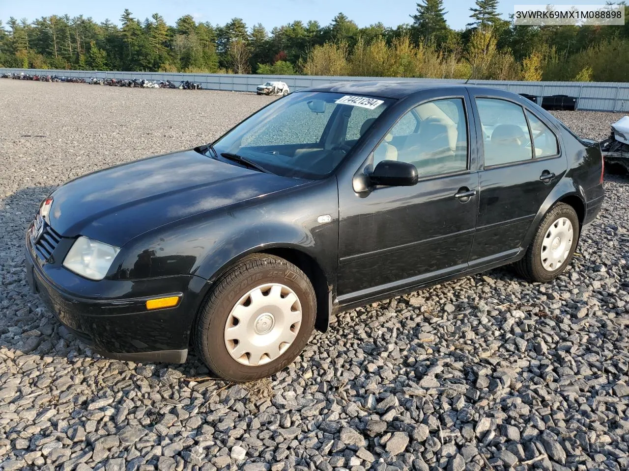 2001 Volkswagen Jetta Gl VIN: 3VWRK69MX1M088898 Lot: 74421294