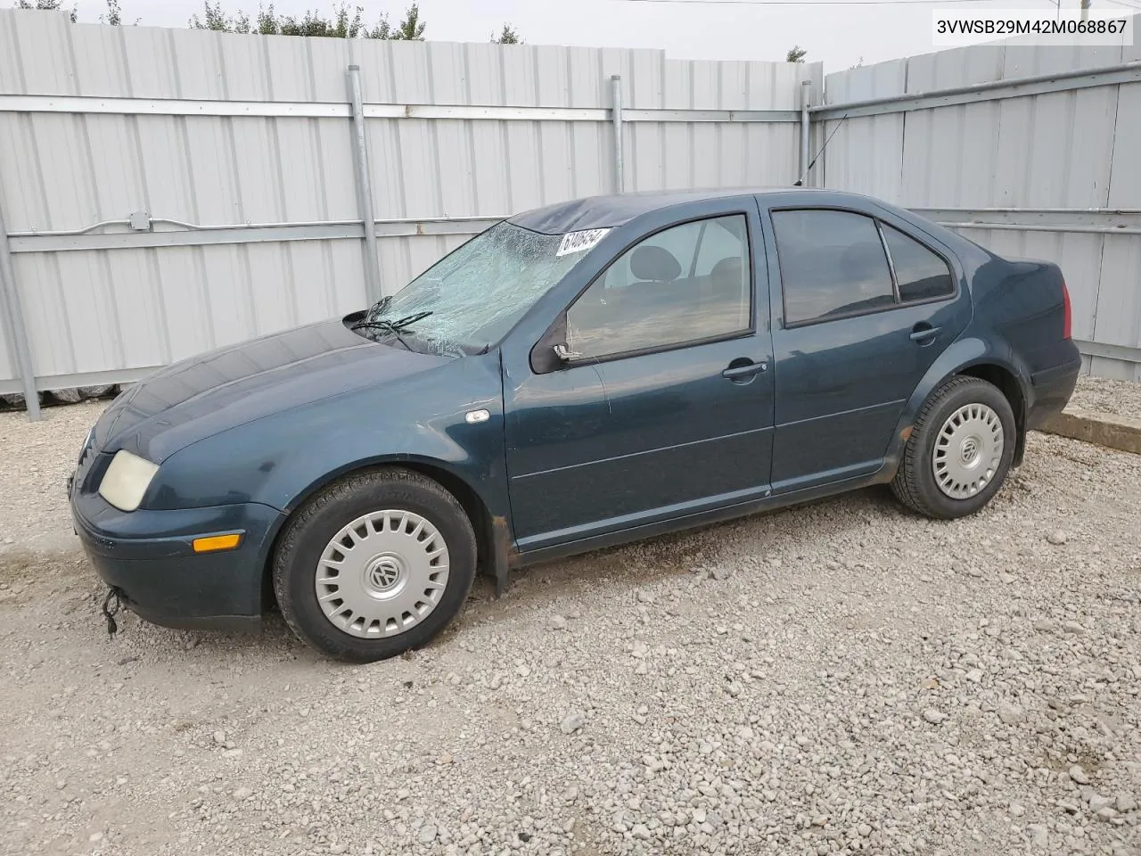 2002 Volkswagen Jetta Gls VIN: 3VWSB29M42M068867 Lot: 67406454