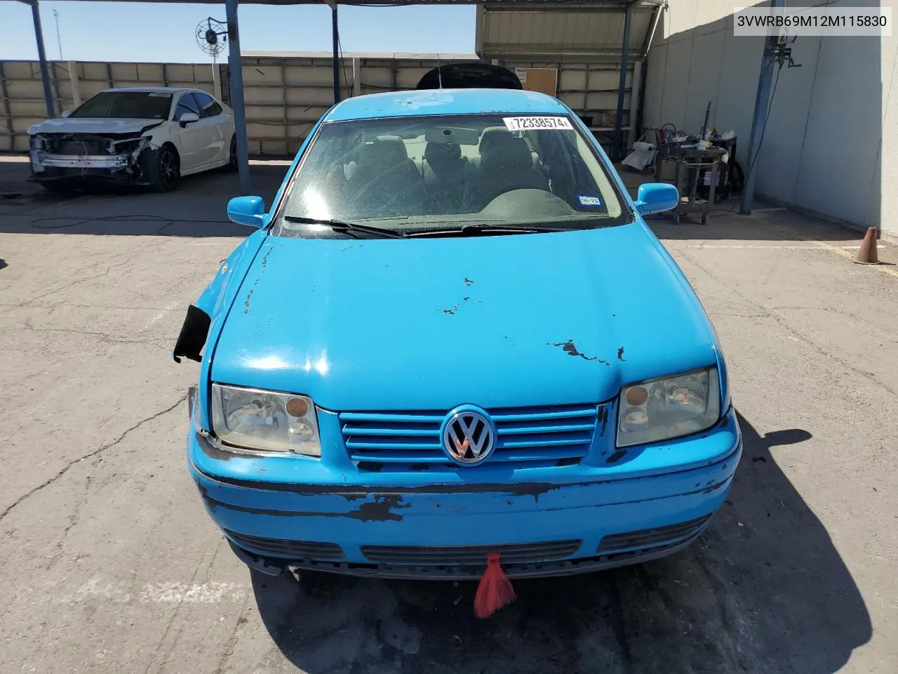 2002 Volkswagen Jetta Gl VIN: 3VWRB69M12M115830 Lot: 72338574