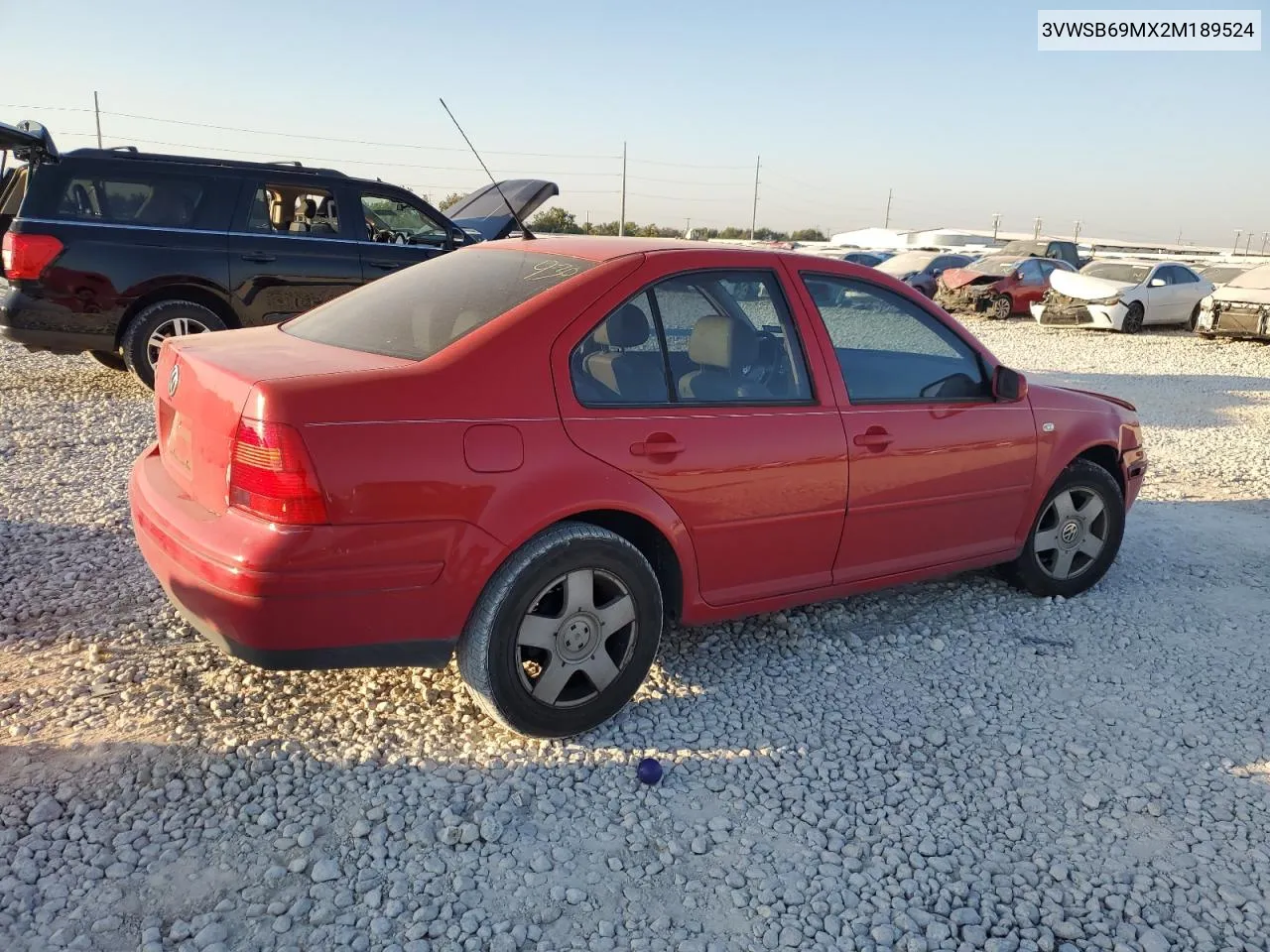 2002 Volkswagen Jetta Gls VIN: 3VWSB69MX2M189524 Lot: 74109304