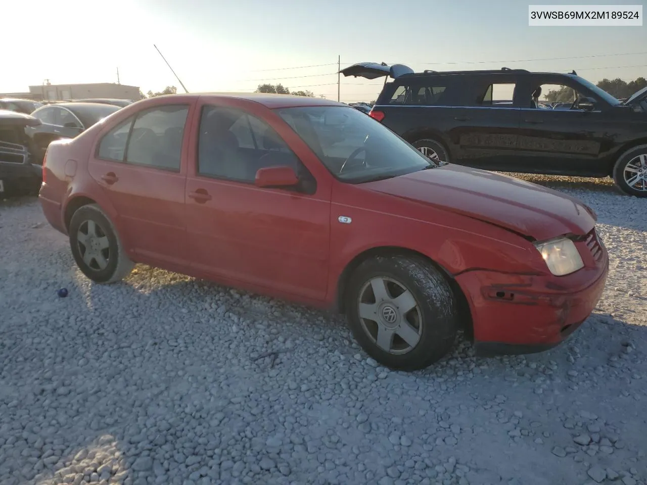 2002 Volkswagen Jetta Gls VIN: 3VWSB69MX2M189524 Lot: 74109304