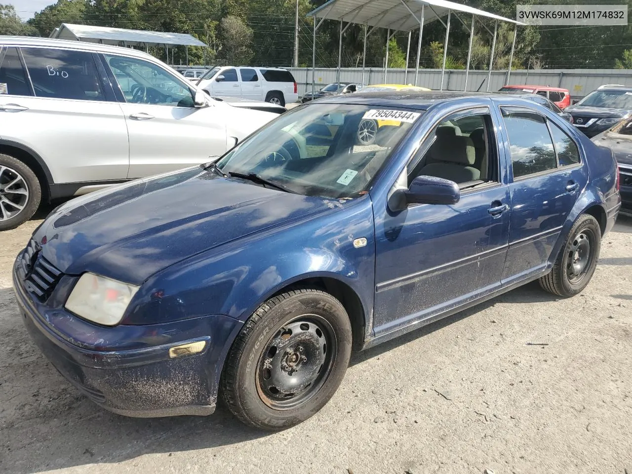 2002 Volkswagen Jetta Gls VIN: 3VWSK69M12M174832 Lot: 79504344