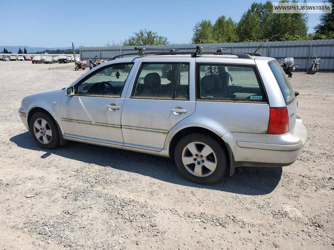 2003 Volkswagen Jetta Gls Tdi VIN: WVWSP61J83W610356 Lot: 63131814