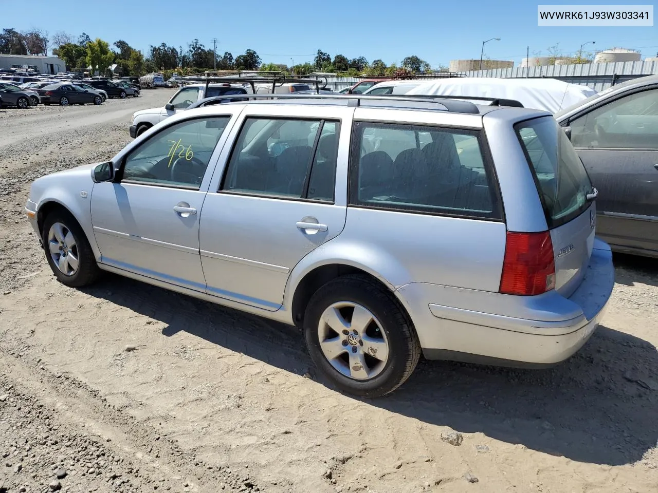 2003 Volkswagen Jetta Gl VIN: WVWRK61J93W303341 Lot: 64846674