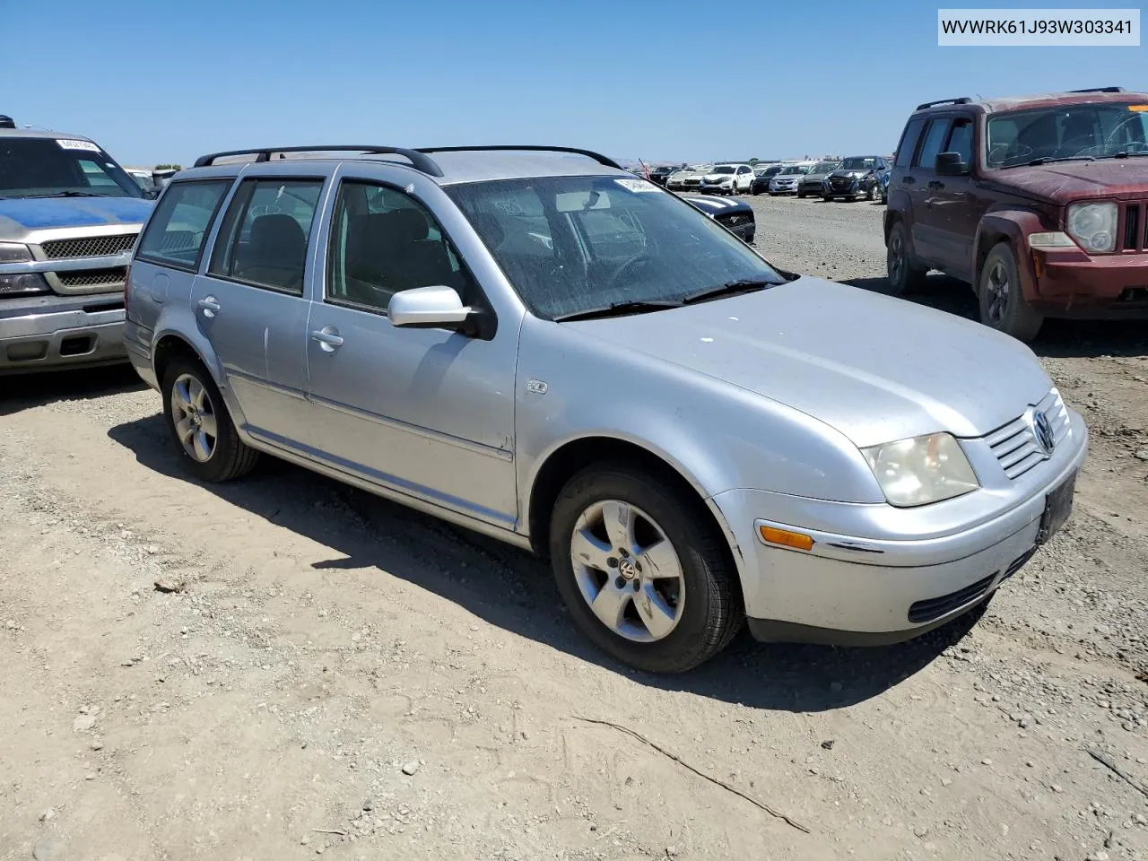 2003 Volkswagen Jetta Gl VIN: WVWRK61J93W303341 Lot: 64846674