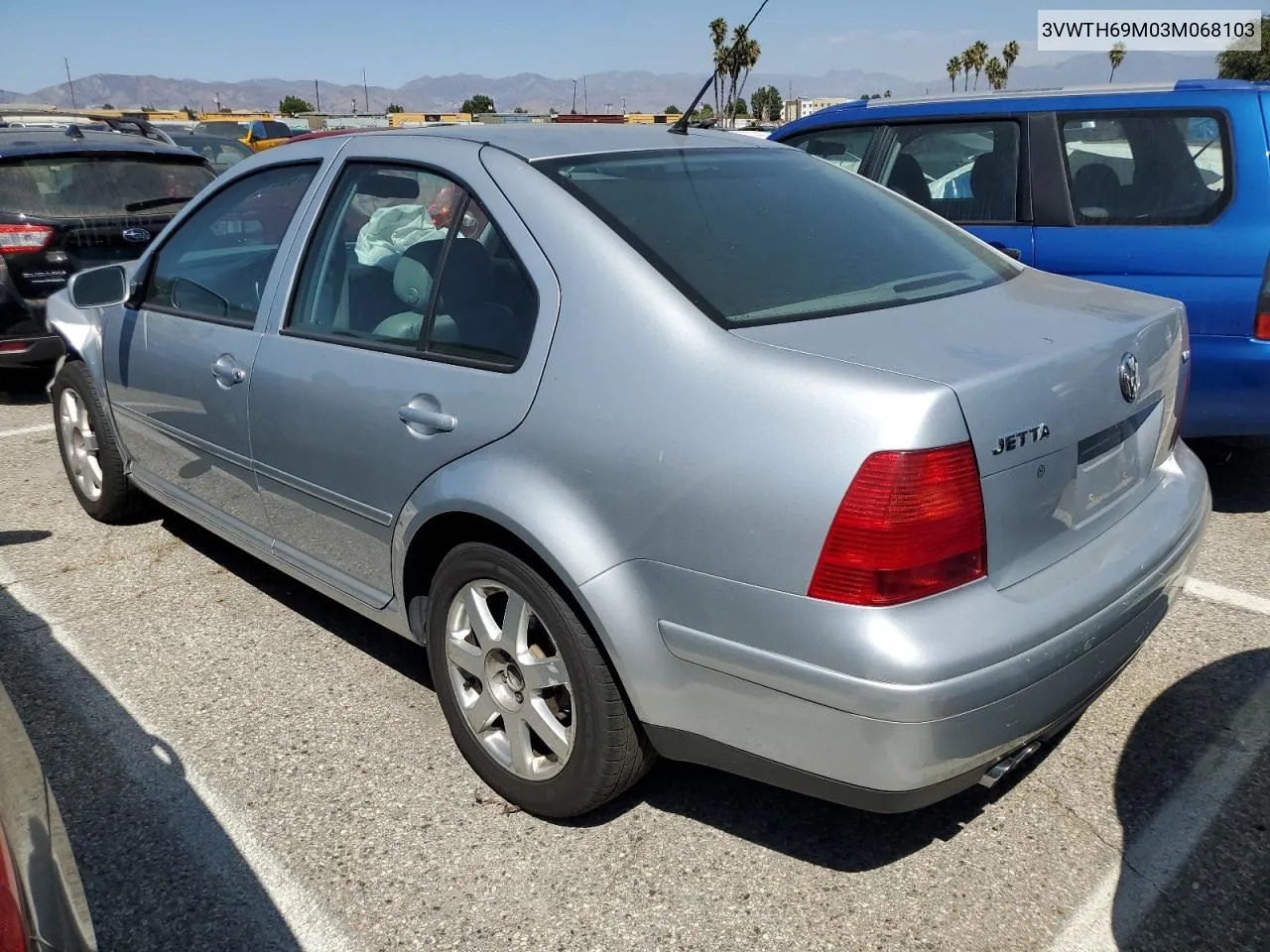 2003 Volkswagen Jetta Glx VIN: 3VWTH69M03M068103 Lot: 69248354