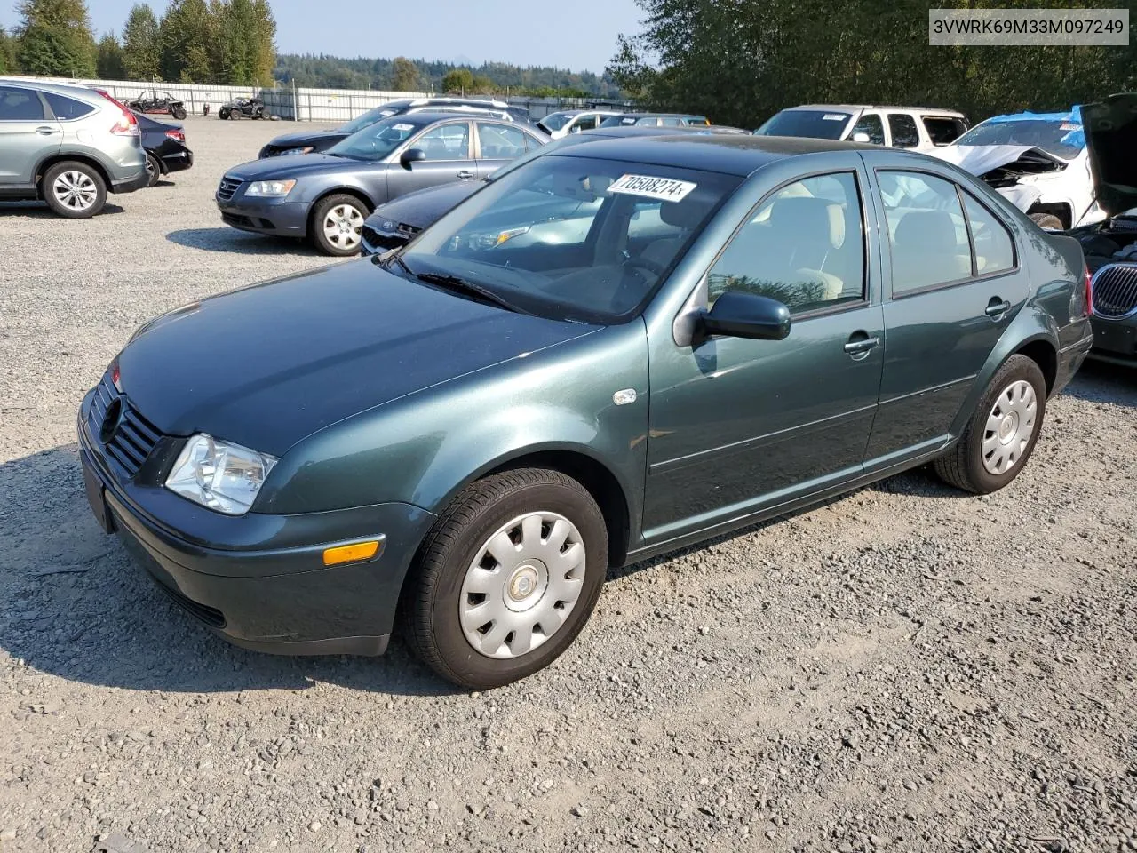 2003 Volkswagen Jetta Gl VIN: 3VWRK69M33M097249 Lot: 70508274