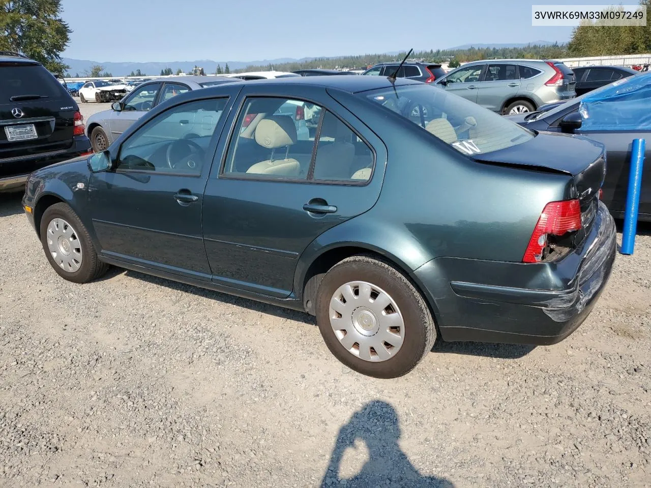 2003 Volkswagen Jetta Gl VIN: 3VWRK69M33M097249 Lot: 70508274