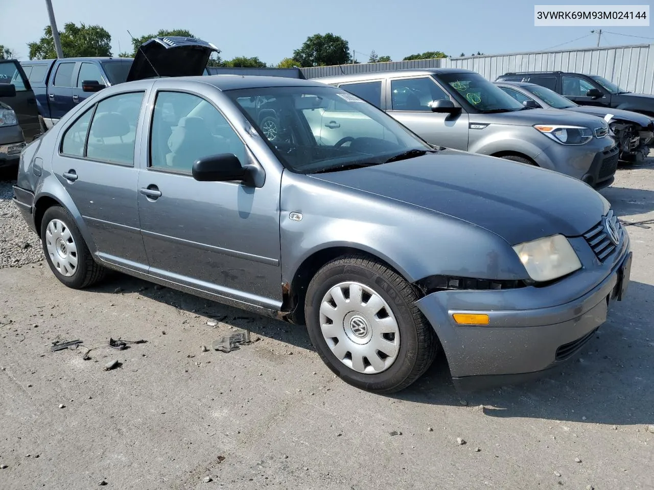 2003 Volkswagen Jetta Gl VIN: 3VWRK69M93M024144 Lot: 70606644