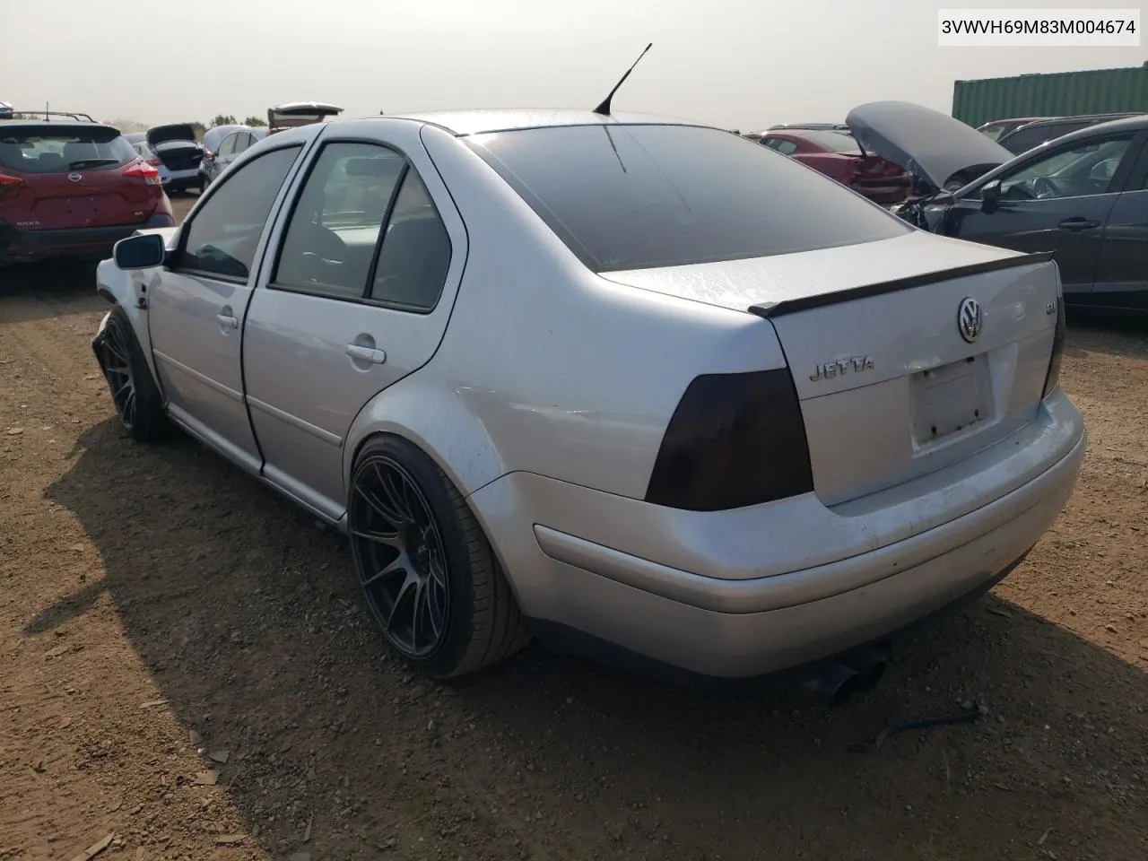 2003 Volkswagen Jetta Gli VIN: 3VWVH69M83M004674 Lot: 70925864