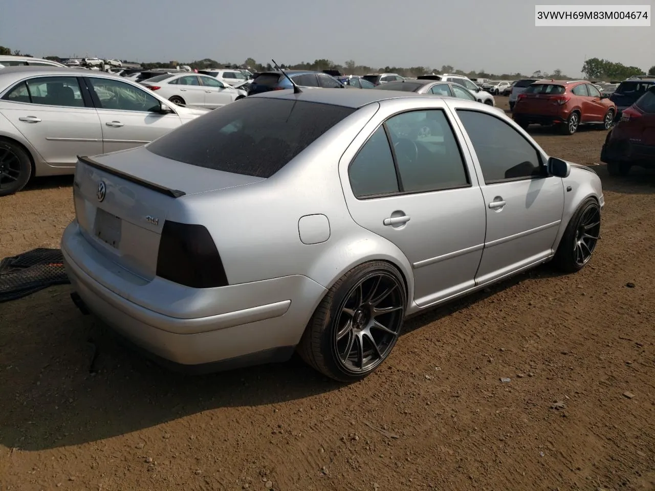 2003 Volkswagen Jetta Gli VIN: 3VWVH69M83M004674 Lot: 70925864