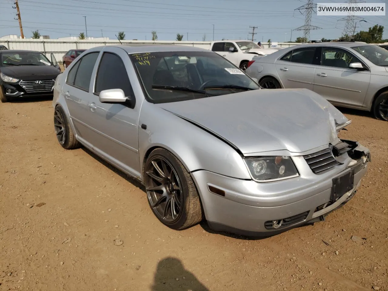 2003 Volkswagen Jetta Gli VIN: 3VWVH69M83M004674 Lot: 70925864