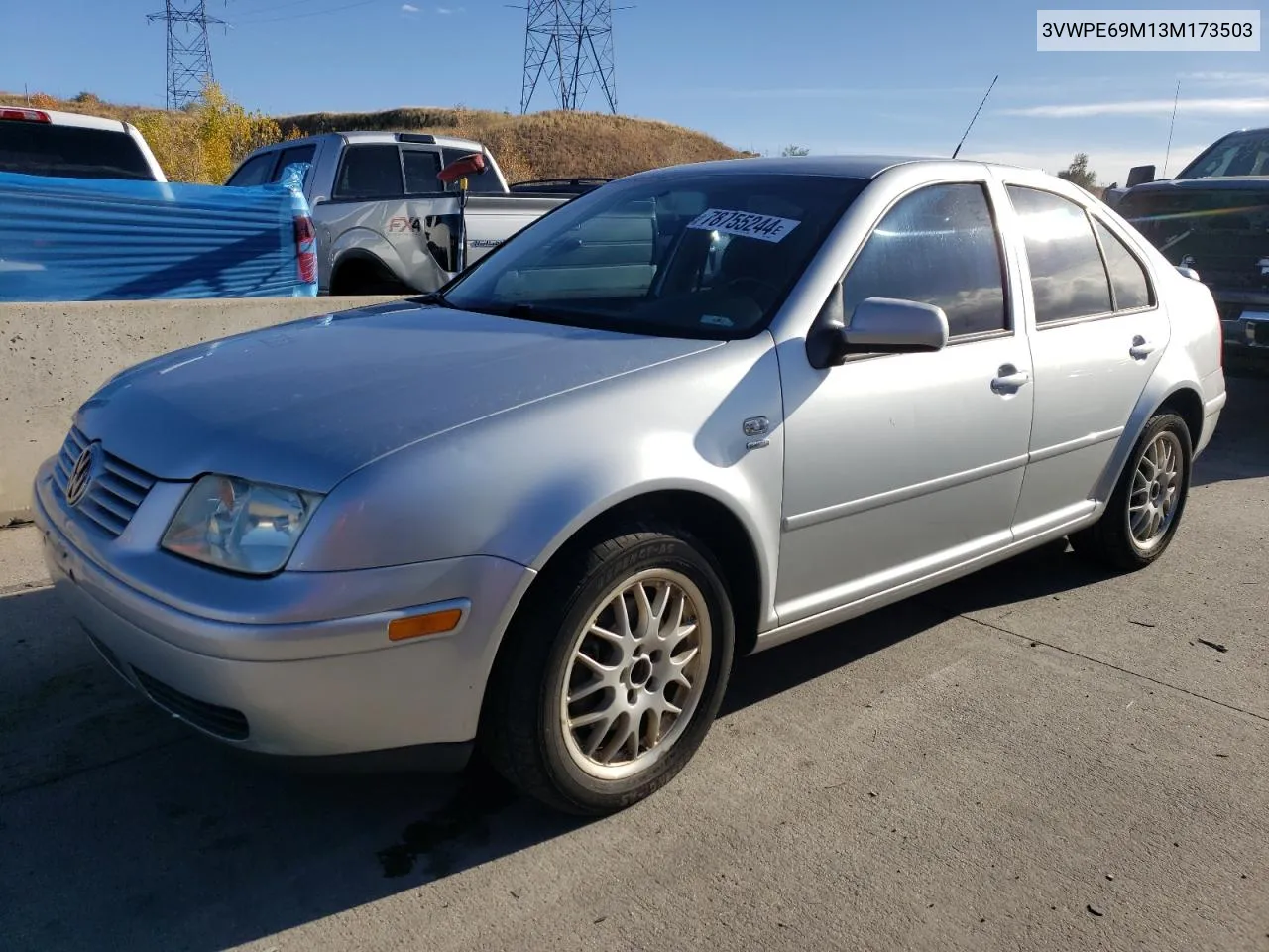 2003 Volkswagen Jetta Wolfsburg VIN: 3VWPE69M13M173503 Lot: 78755244