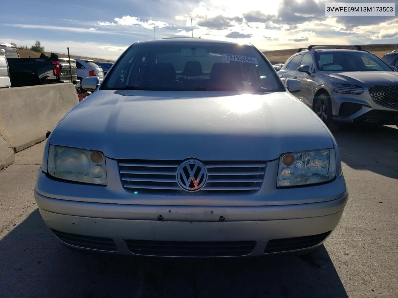 2003 Volkswagen Jetta Wolfsburg VIN: 3VWPE69M13M173503 Lot: 78755244